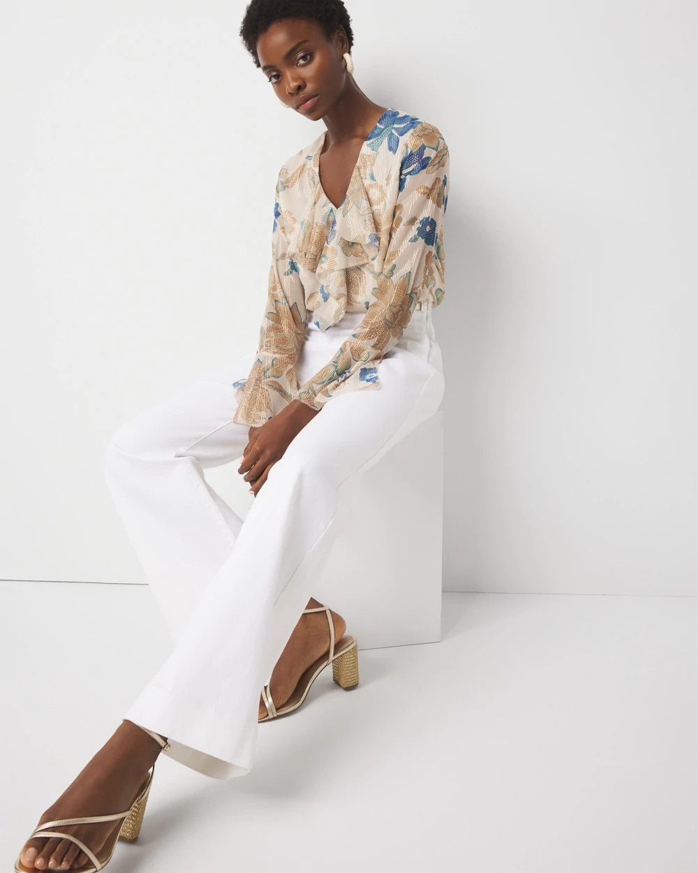 andmary Kitty frill blouse